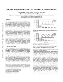 Learning Attribute-Structure Co-Evolutions in Dynamic Graphs