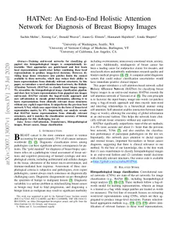 HATNet: An End-to-End Holistic Attention Network for Diagnosis of Breast
  Biopsy Images