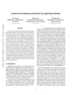 A Dual Iterative Refinement Method for Non-rigid Shape Matching