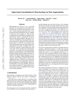 Improving Generalization in Meta-learning via Task Augmentation
