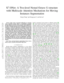 U2-ONet: A Two-level Nested Octave U-structure with Multiscale Attention
  Mechanism for Moving Instances Segmentation