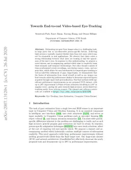 Towards End-to-end Video-based Eye-Tracking