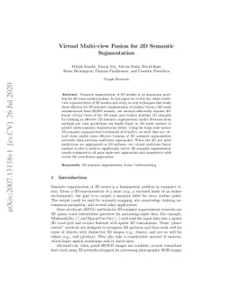 Virtual Multi-view Fusion for 3D Semantic Segmentation