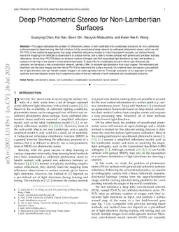 Deep Photometric Stereo for Non-Lambertian Surfaces