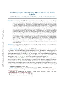 Train Like a (Var)Pro: Efficient Training of Neural Networks with
  Variable Projection