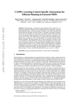 CAMPs: Learning Context-Specific Abstractions for Efficient Planning in
  Factored MDPs
