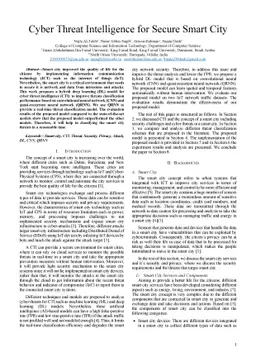 Cyber Threat Intelligence for Secure Smart City