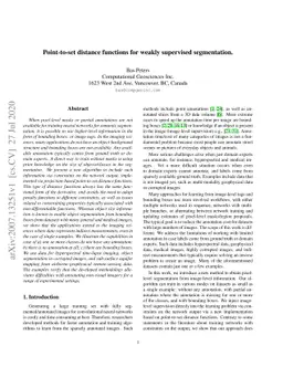 Point-to-set distance functions for weakly supervised segmentation