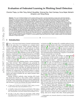 Evaluation of Federated Learning in Phishing Email Detection