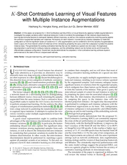 K-Shot Contrastive Learning of Visual Features with Multiple Instance
  Augmentations