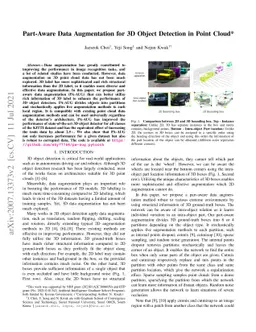 Part-Aware Data Augmentation for 3D Object Detection in Point Cloud