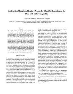 Contraction Mapping of Feature Norms for Classifier Learning on the Data
  with Different Quality