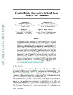 Complex Robotic Manipulation via Graph-Based Hindsight Goal Generation