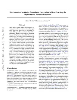 Discriminative Jackknife: Quantifying Uncertainty in Deep Learning via
  Higher-Order Influence Functions