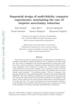 Sequential design of multi-fidelity computer experiments: maximizing the
  rate of stepwise uncertainty reduction