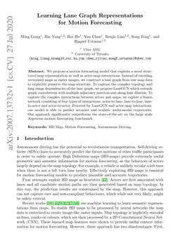 Learning Lane Graph Representations for Motion Forecasting