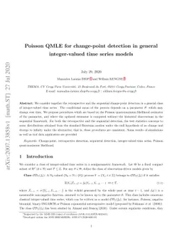 Poisson QMLE for change-point detection in general integer-valued time
  series models