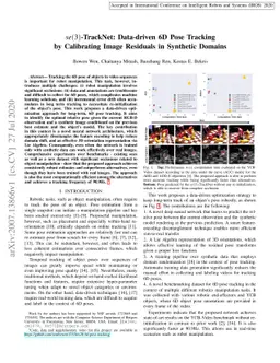 se(3)-TrackNet: Data-driven 6D Pose Tracking by Calibrating Image
  Residuals in Synthetic Domains