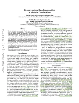 Resource-rational Task Decomposition to Minimize Planning Costs