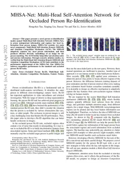 MHSA-Net: Multi-Head Self-Attention Network for Occluded Person
  Re-Identification