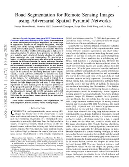 Road Segmentation for Remote Sensing Images using Adversarial Spatial
  Pyramid Networks