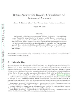 Robust Approximate Bayesian Computation: An Adjustment Approach