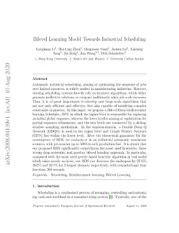 Bilevel Learning Model Towards Industrial Scheduling