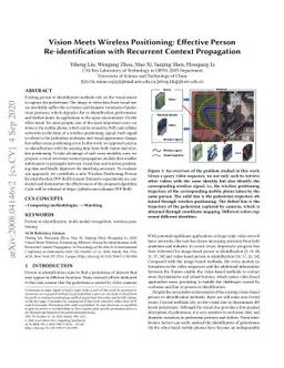 Vision Meets Wireless Positioning: Effective Person Re-identification
  with Recurrent Context Propagation