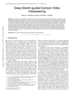 Deep Sketch-guided Cartoon Video Inbetweening