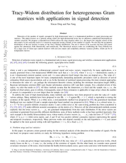 Tracy-Widom distribution for heterogeneous Gram matrices with
  applications in signal detection