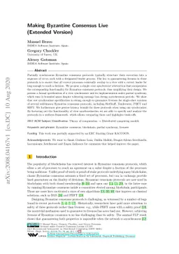 Making Byzantine Consensus Live (Extended Version)