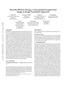 Describe What to Change: A Text-guided Unsupervised Image-to-Image
  Translation Approach