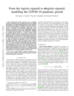 From the logistic-sigmoid to nlogistic-sigmoid: modelling the COVID-19
  pandemic growth