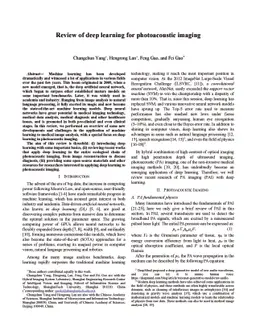 Deep learning for photoacoustic imaging: a survey