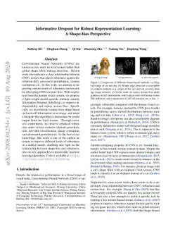 Informative Dropout for Robust Representation Learning: A Shape-bias
  Perspective