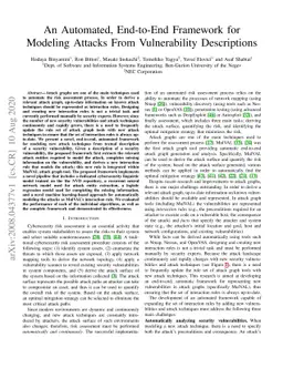 An Automated, End-to-End Framework for Modeling Attacks From
  Vulnerability Descriptions
