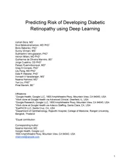 Predicting Risk of Developing Diabetic Retinopathy using Deep Learning