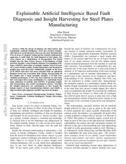 Explainable Artificial Intelligence Based Fault Diagnosis and Insight
  Harvesting for Steel Plates Manufacturing