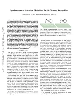 Spatio-temporal Attention Model for Tactile Texture Recognition