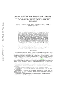 Airflow recovery from thoracic and abdominal movements using
  Synchrosqueezing Transform and Locally Stationary Gaussian Process Regression