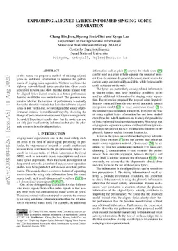 Exploring Aligned Lyrics-Informed Singing Voice Separation