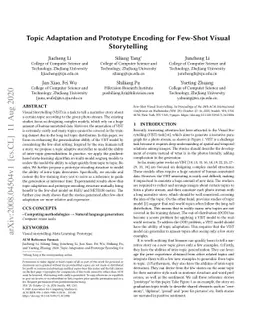 Topic Adaptation and Prototype Encoding for Few-Shot Visual Storytelling