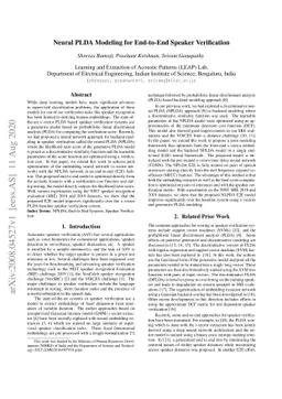 Neural PLDA Modeling for End-to-End Speaker Verification