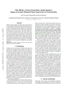 Why Did the x-Vector System Miss a Target Speaker? Impact of Acoustic
  Mismatch Upon Target Score on VoxCeleb Data