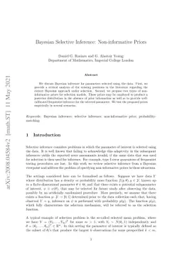 Bayesian Selective Inference: Non-informative Priors