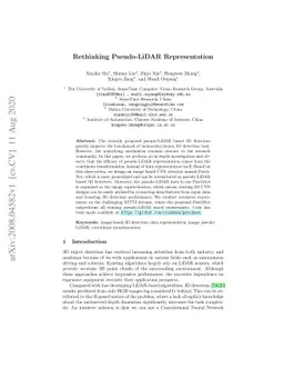 Rethinking Pseudo-LiDAR Representation