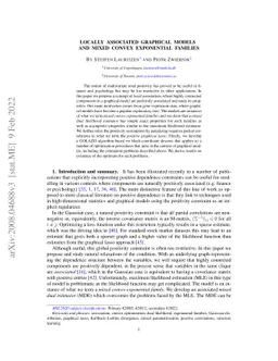 Locally associated graphical models and mixed convex exponential
  families