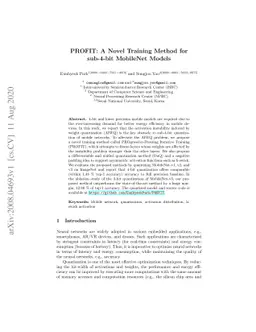 PROFIT: A Novel Training Method for sub-4-bit MobileNet Models