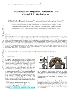 Learning Event-triggered Control from Data through Joint Optimization