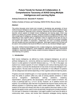 Future Trends for Human-AI Collaboration: A Comprehensive Taxonomy of
  AI/AGI Using Multiple Intelligences and Learning Styles